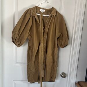 Velvet Tan Mini Dress